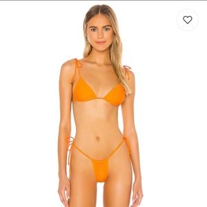 Superdown Revolve Orange Liv Bikini Top S & Bottom XS